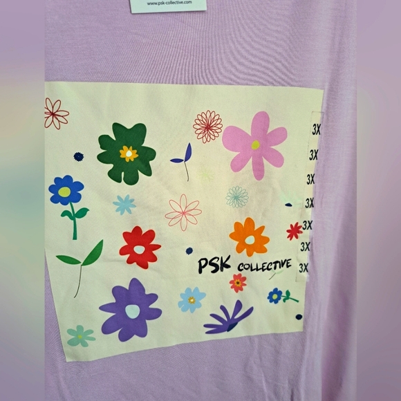 PSK FLORAL GRAPHIC FADING ROSE TEE NWT 3XL - Picture 2 of 5